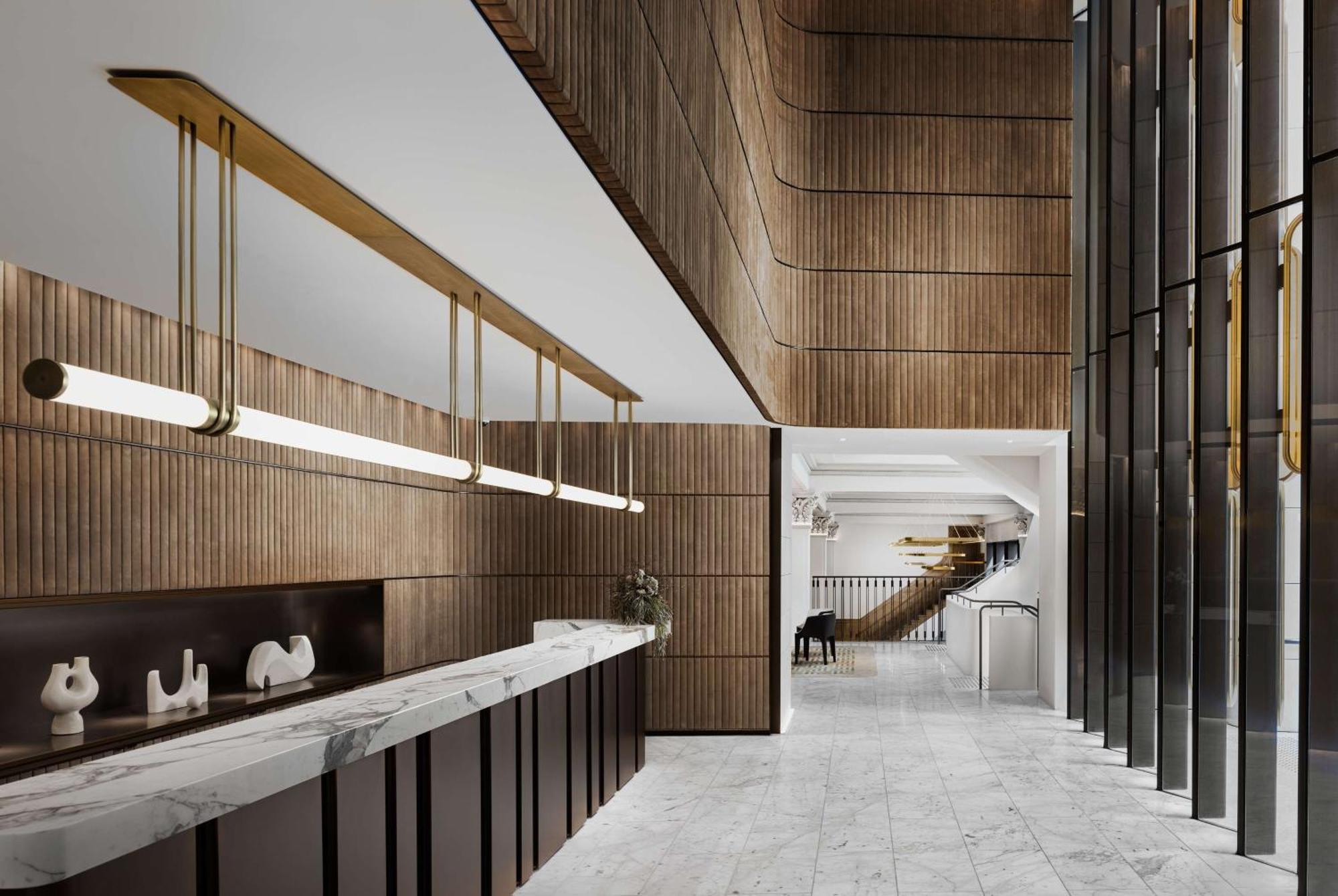 Hilton Melbourne Little Queen Street Exterior foto The interior of the new building